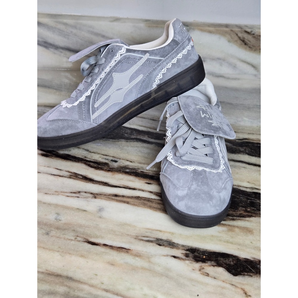 Killwinner Dexun Grey Suede Lace Trim Sneakers Low Top Mens 7.5 EUR 40 KWDX24040